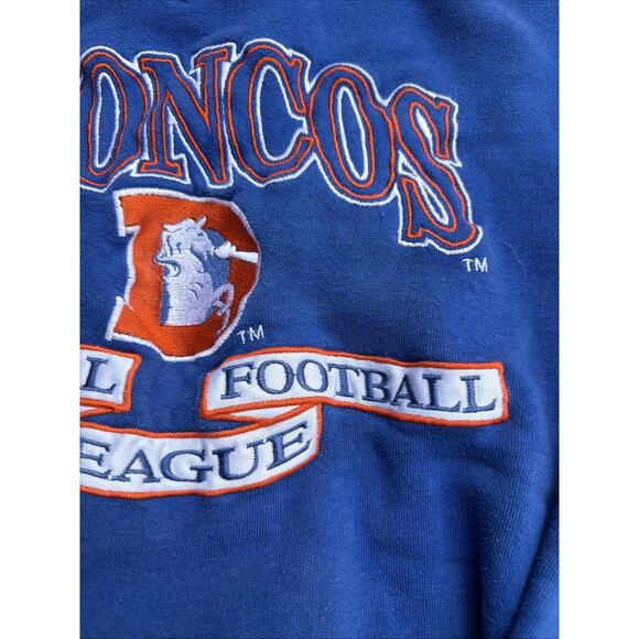 Vintage Denver Broncos Sweatshirt Size Large Y2K Football NFL 90s Rare Y2K - Picture 3 of 6